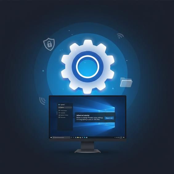 Vào BIOS từ màn hình đăng nhập hoặc màn hình khóa Win 10