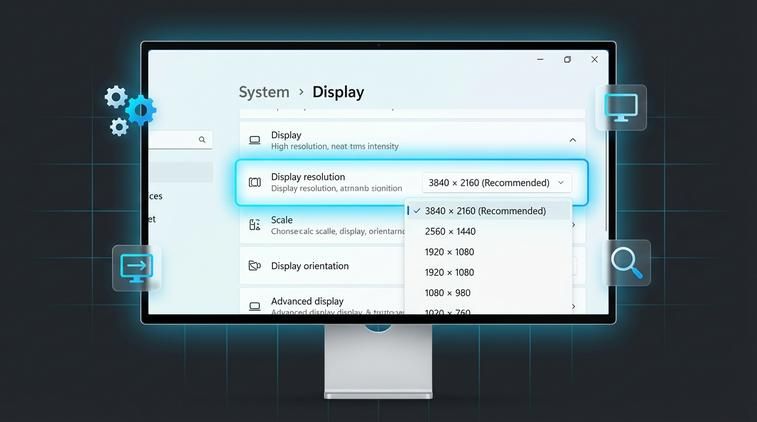 Win 11 có giao diện Display Settings mới, dễ chỉnh độ phân giải hơn
