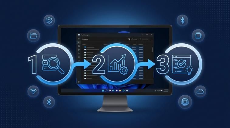 Kiểm tra nguyên nhân bằng Task Manager