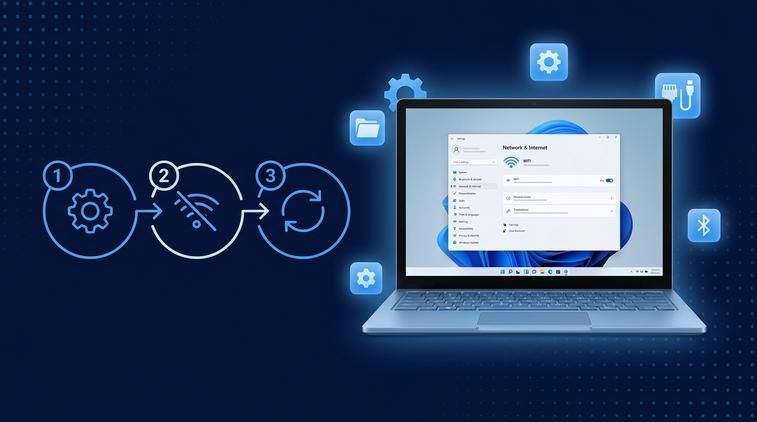 Sửa máy tính không kết nối được WiFi Win 11