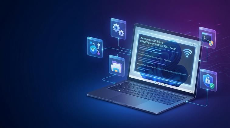 Xem pass wifi bằng CMD/PowerShell với lệnh netsh