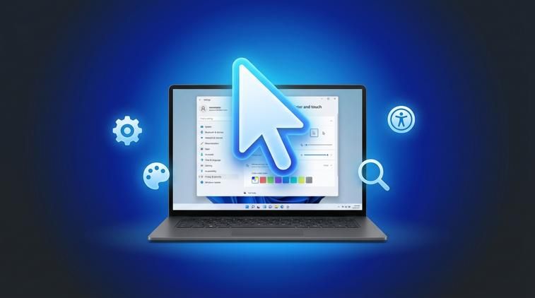 Đổi kích cỡ và màu con trỏ chuột trong Accessibility